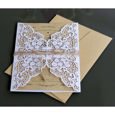 2018 latest design wedding cards laser cut