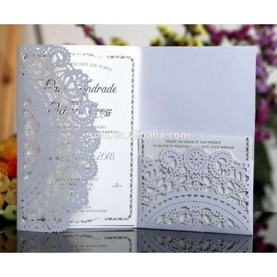 2018 hot sale laser cut wedding cards