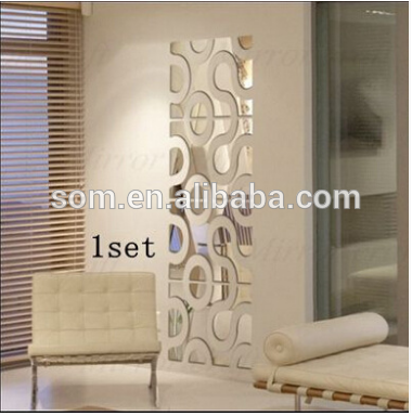 Stylish personality large mirror wall stickers