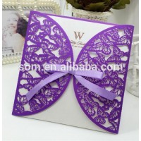 laser cut butterfly wedding invitation card