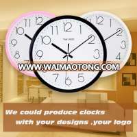 Factory directly wholesale cheap promotion plastic home decoration wall clock